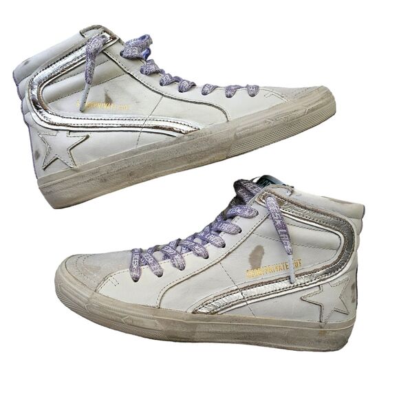 Golden Goose Slide Size 37 US 7 Shopbop Private Edition Purple Lilac Laces - Picture 2 of 8